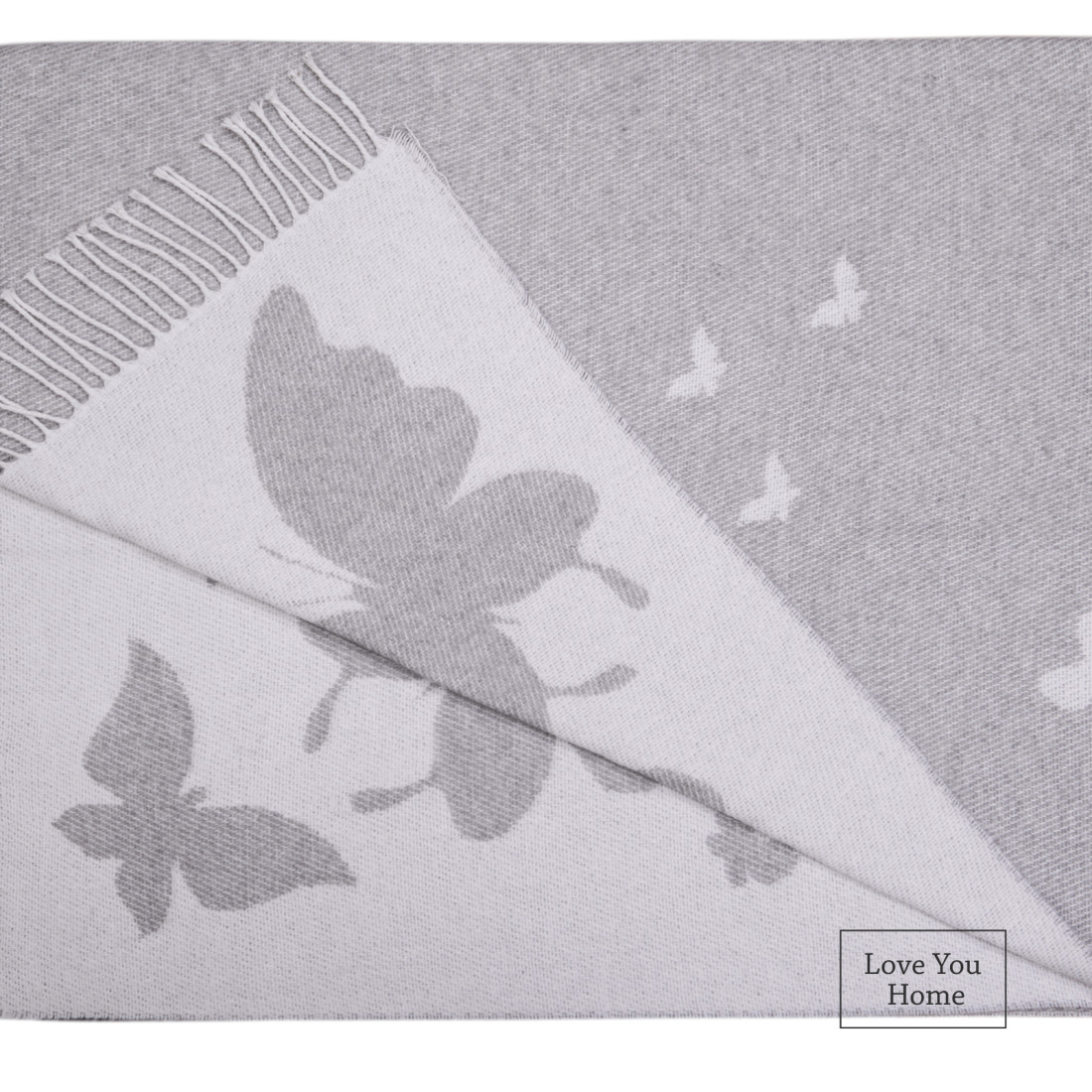 Manta de mezcla de algodón con mariposas · 2