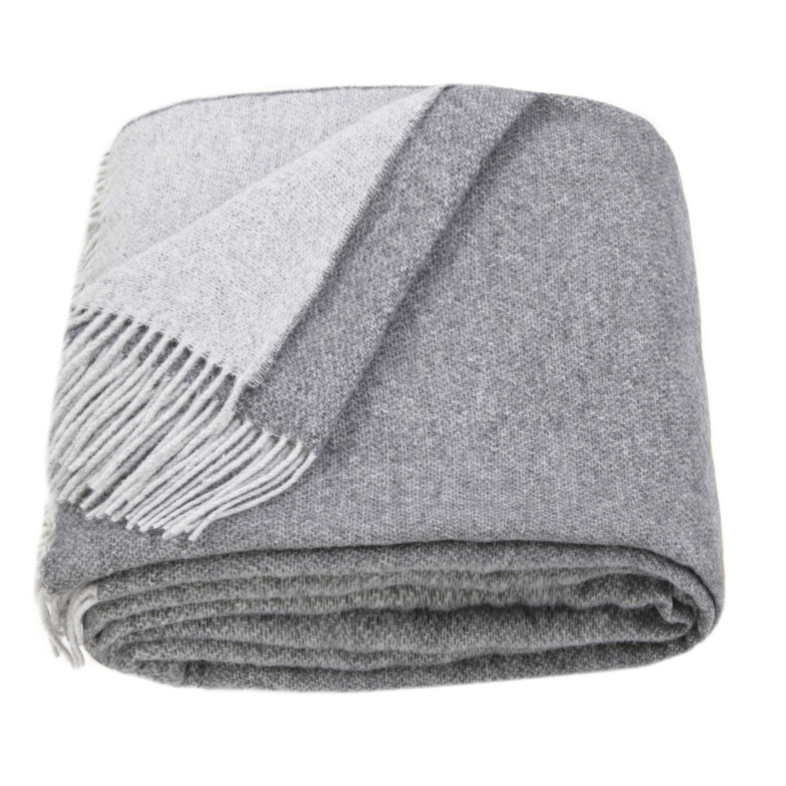 Manta de lana merino reversible