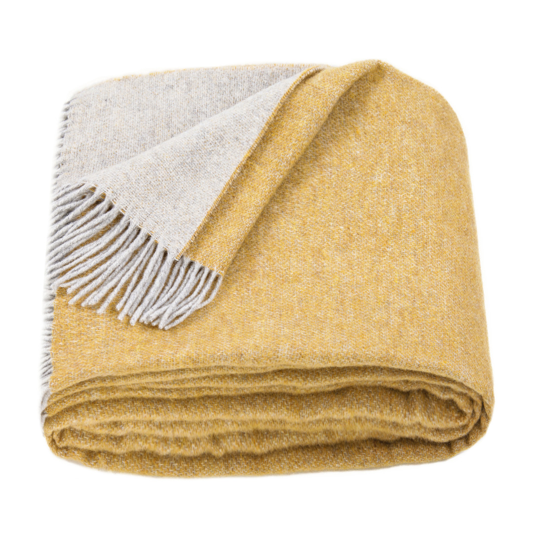 Manta de lana merino reversible