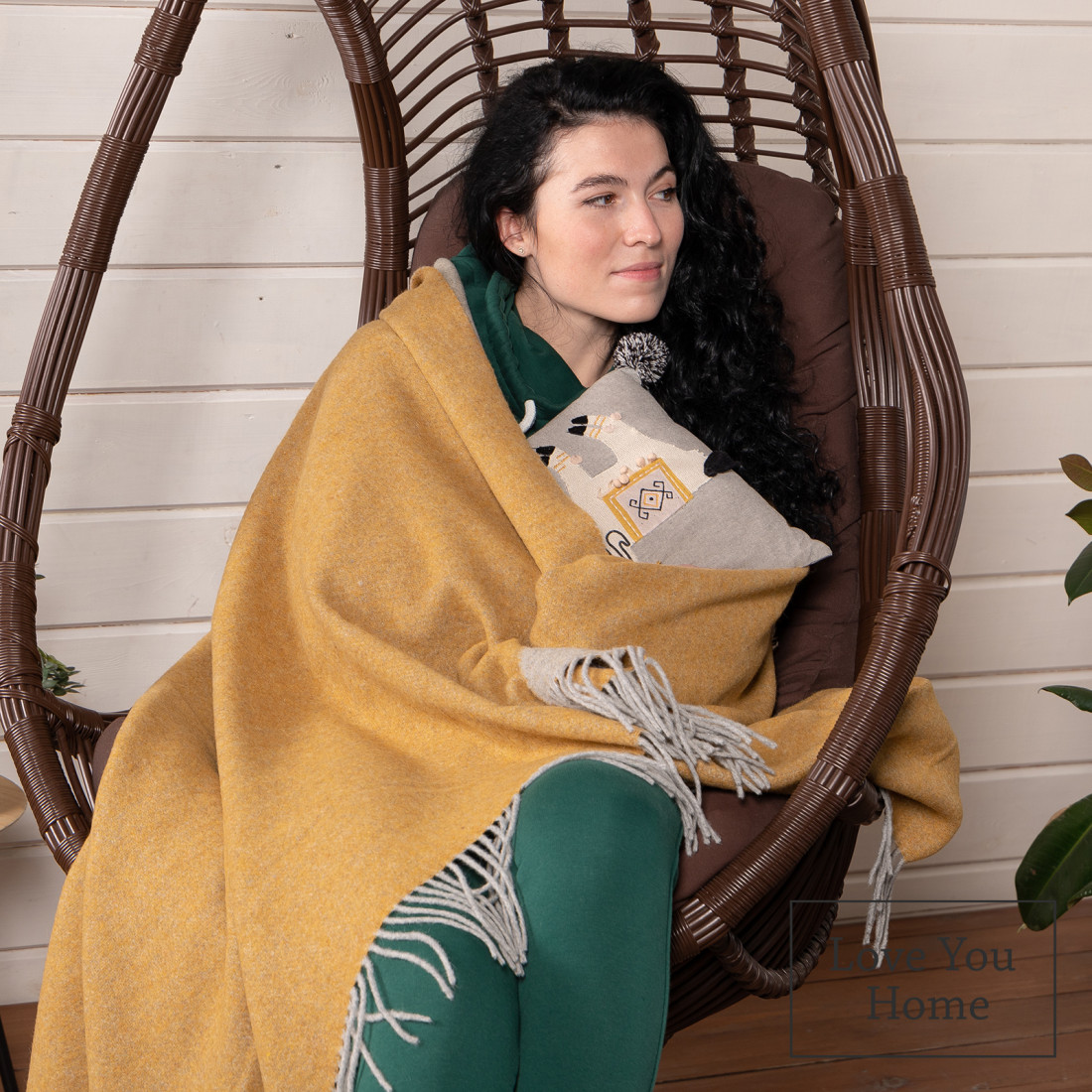 Manta de lana merino reversible · 4